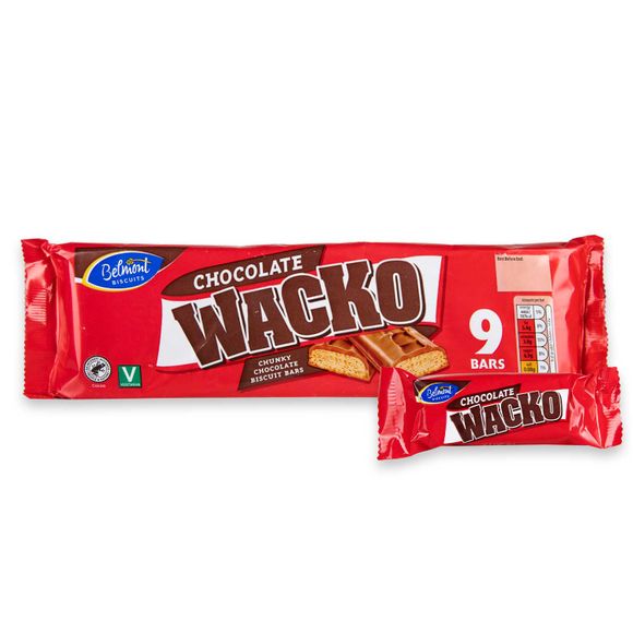 Belmont Chocolate Wacko Biscuit Bars 189g/9 Pack