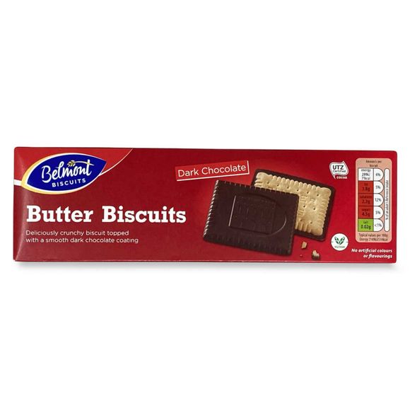 Belmont Dark Chocolate Butter Biscuits 125g