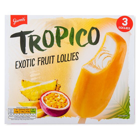 Gianni's Tropico Exotic Fruit Lollies 3x100ml