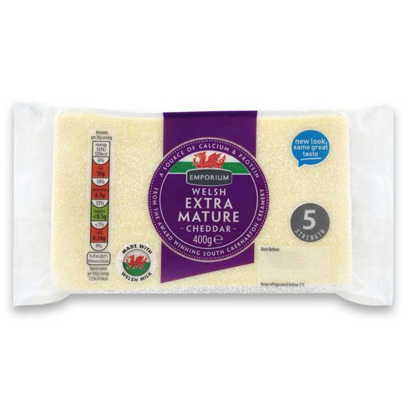 Emporium Welsh Extra Mature Cheddar Cheese 400g