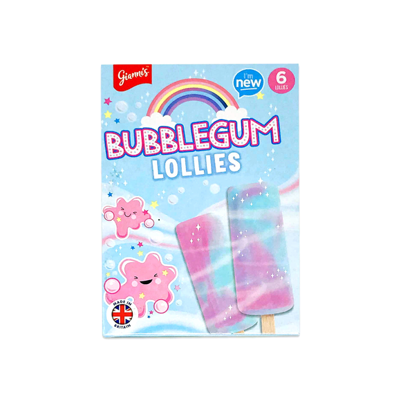 Gianni's Bubblegum Ice Lollies 6 X 55ml