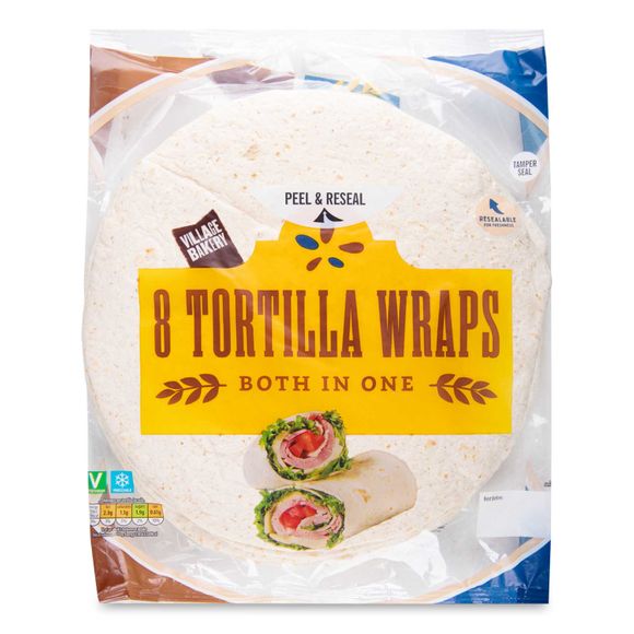 Village Bakery Both In One Tortilla Wraps 8x62g