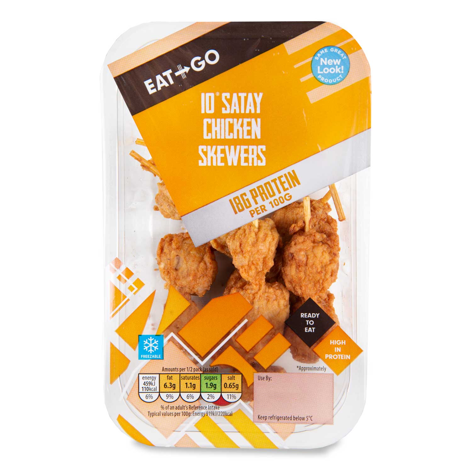 Eat & Go Chicken Satay Skewers 100g/10 Pack