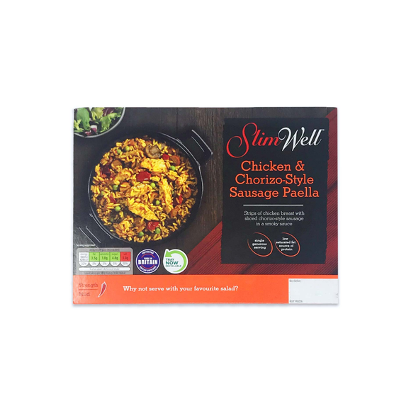 Slimwell Ready Meal Chicken & Chorizo Style Paella 550g