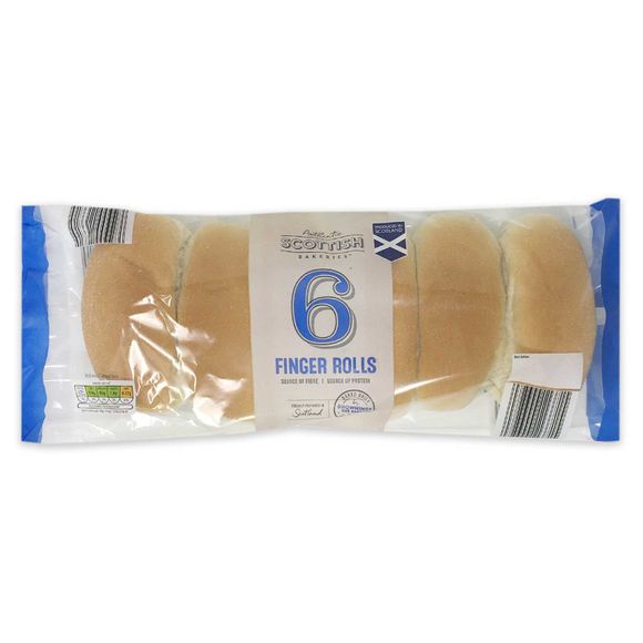 Authentic Scottish Bakeries Finger Rolls 6 Pack