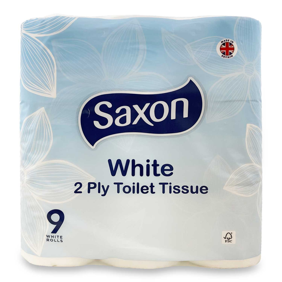 Saxon White Toilet Tissue 9 Pack