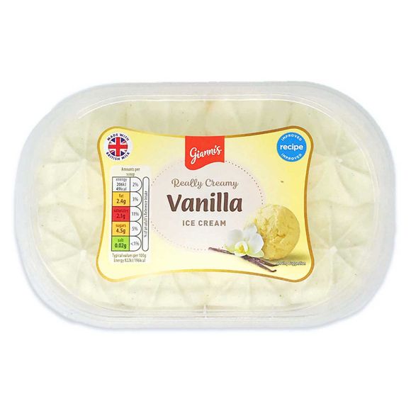 Gianni's Creamy Vanilla Ice Cream 900ml