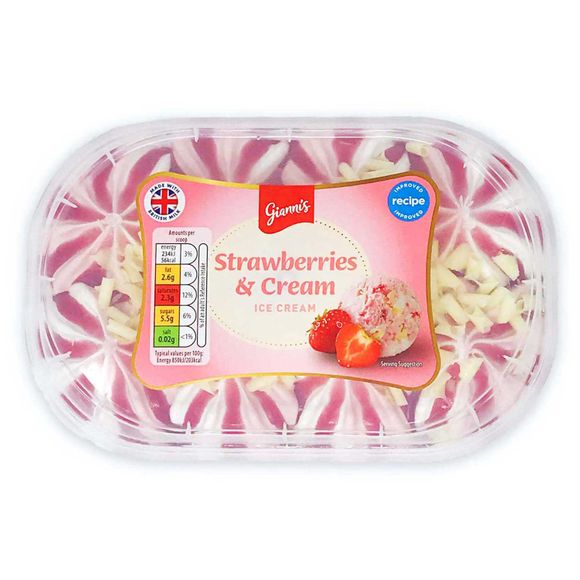 Gianni's Strawberries & Cream Ice Cream 900ml