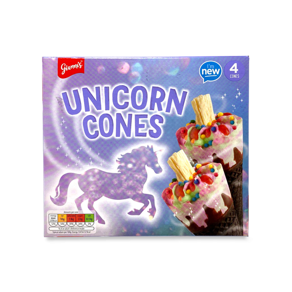 Gianni's Unicorn Wafer Cones 500ml