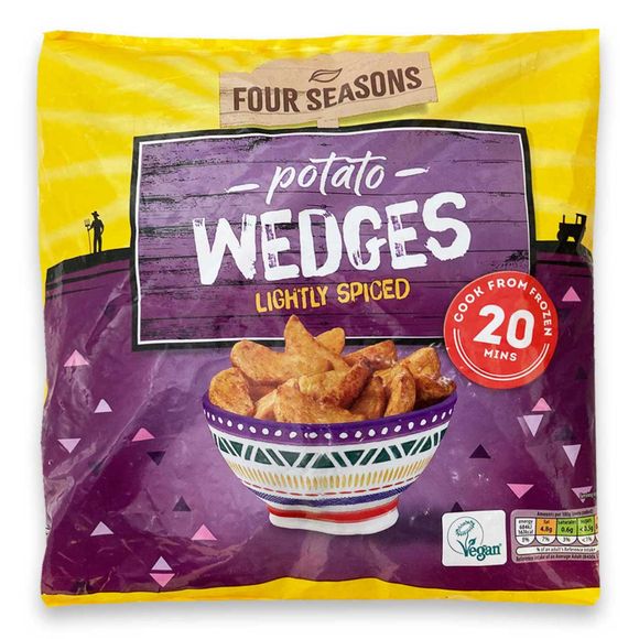 Four Seasons Garlic & Onion Coated Potato Wedges 750g