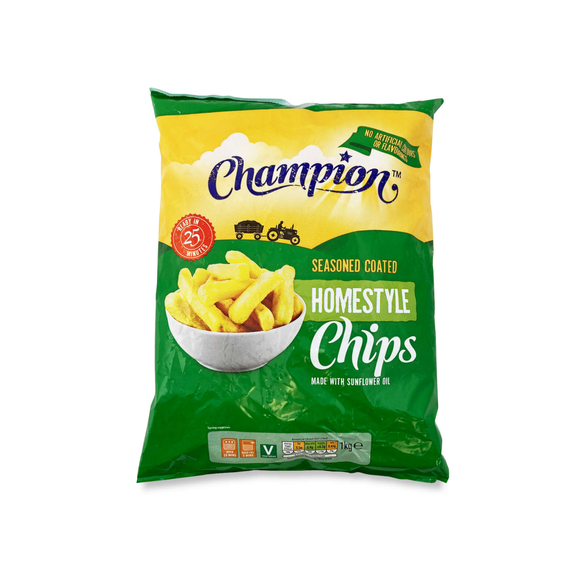 Champion Seasoned Coated Homestyle Chips 1kg