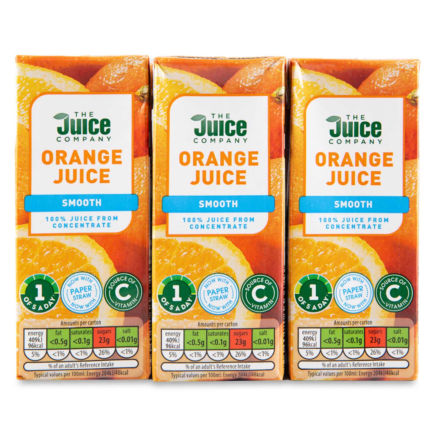 The Juice Company Smooth Orange Juice From Concentrate 6x200ml