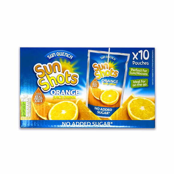 Sun Quench Sun Shots Orange Juice Drink 10 X 200ml