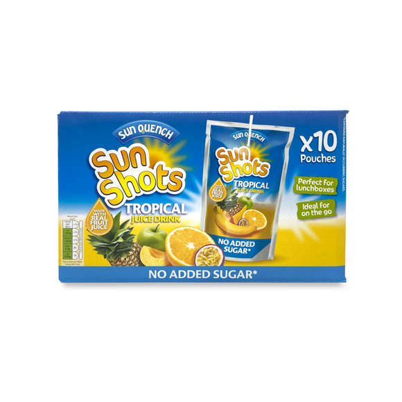 Sun Quench Sun Shots Tropical Juice Drink 10 Pack