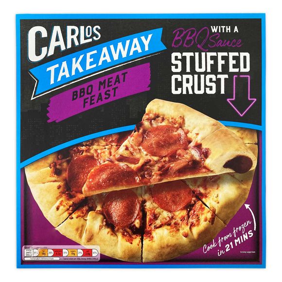 Carlos Takeaway BBQ Meat Feast Pizza 500g