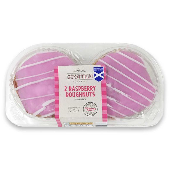 Authentic Scottish Bakeries Raspberry Doughnuts 2 Pack