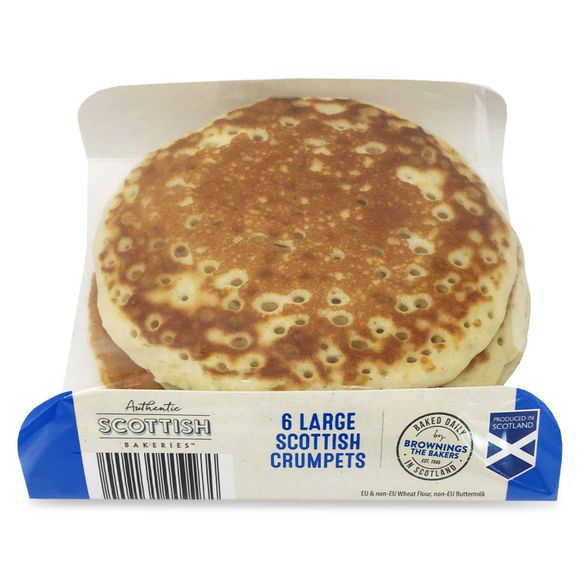 Authentic Scottish Bakeries Large Scottish Crumpets 345g/6 Pack