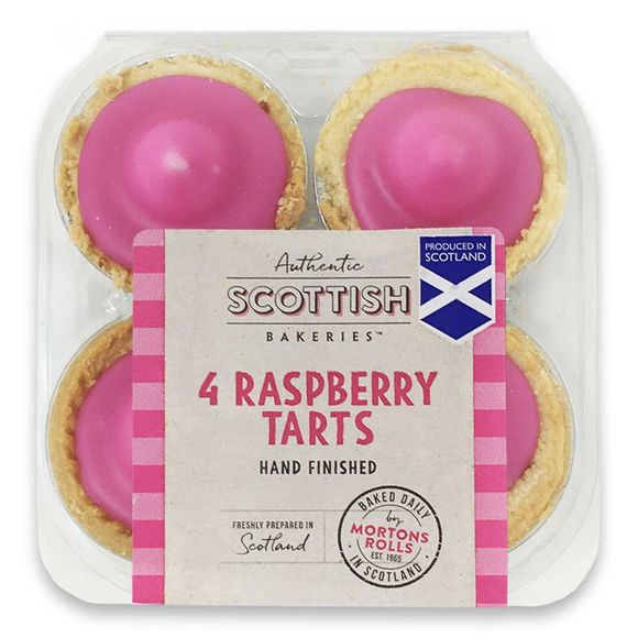 Authentic Scottish Bakeries Raspberry Tarts 4 Pack