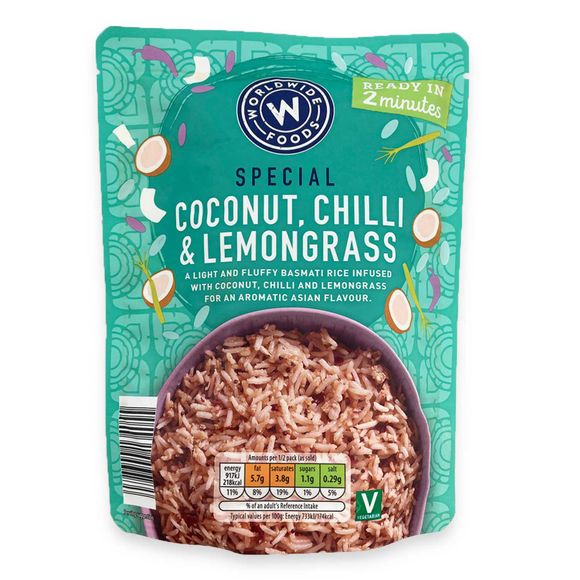 Worldwide Special Coconut, Chilli & Lemongrass Rice 250g