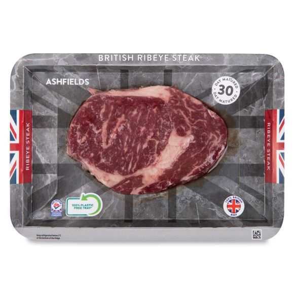 Ashfields 100% British Ribeye Steak 227g