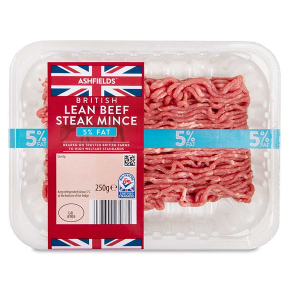 Ashfields British Lean Beef Steak Mince 250g