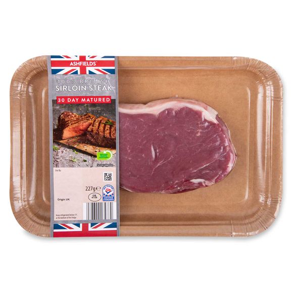 Ashfields British 30 Day Matured Sirloin Steak 227g