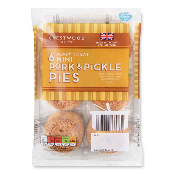 Crestwood Mini Pork & Pickle Pies 300g/6 Pack