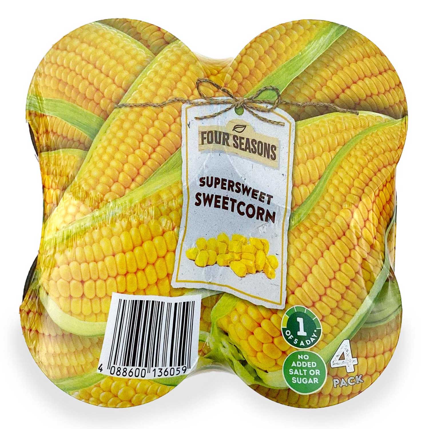 Four Seasons Supersweet Sweetcorn 4x200g (4x165g Drained)