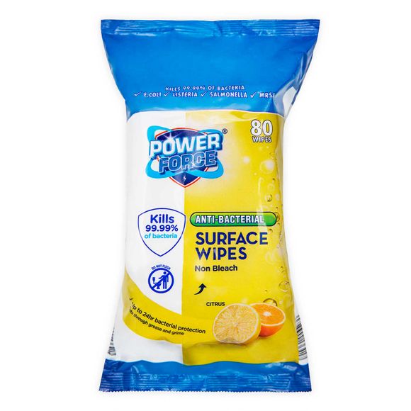 Power Force All Purpose Wipes - Citrus 80 Pack