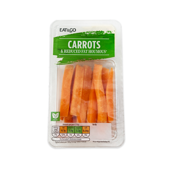 Eat & Go Carrots & Reduced Fat Houmous 130g