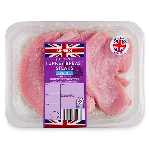 Ashfields British Turkey Breast Steaks 375g