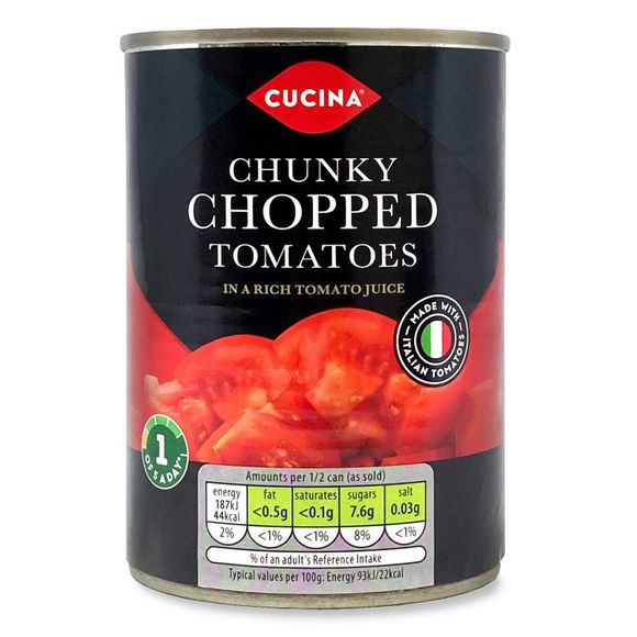 Cucina Chunky Chopped Tomatoes In Rich Tomato Juice 400g (280g Drained)