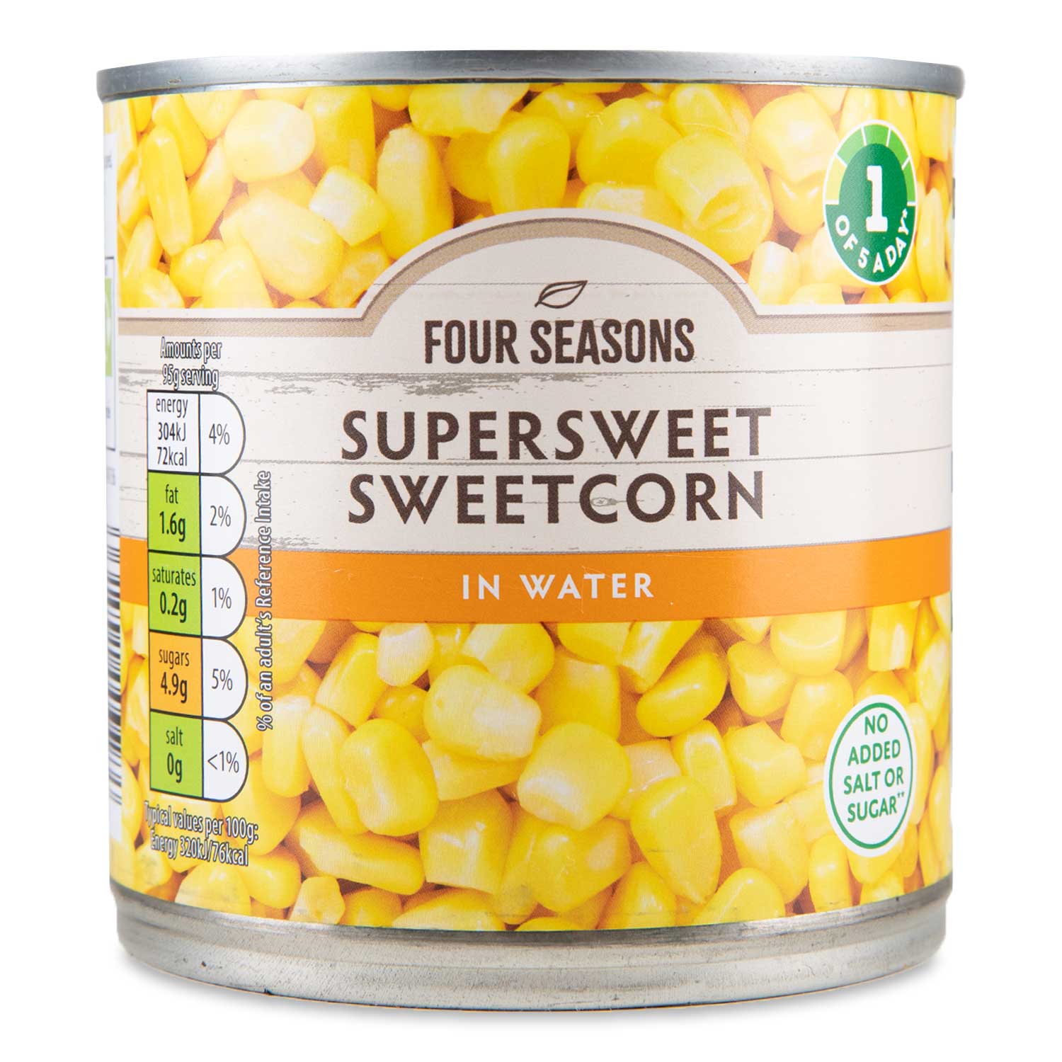 Four Seasons Supersweet Sweetcorn In Water 340g (285g Drained)