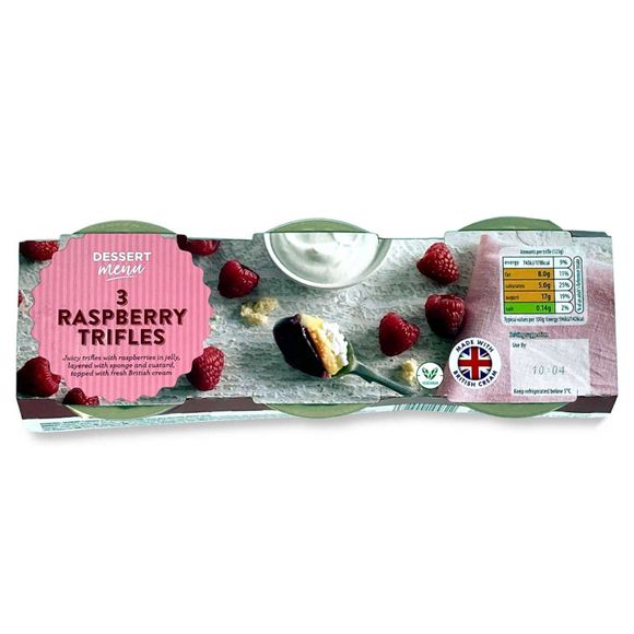 Dessert Menu Raspberry Trifles 3x125g