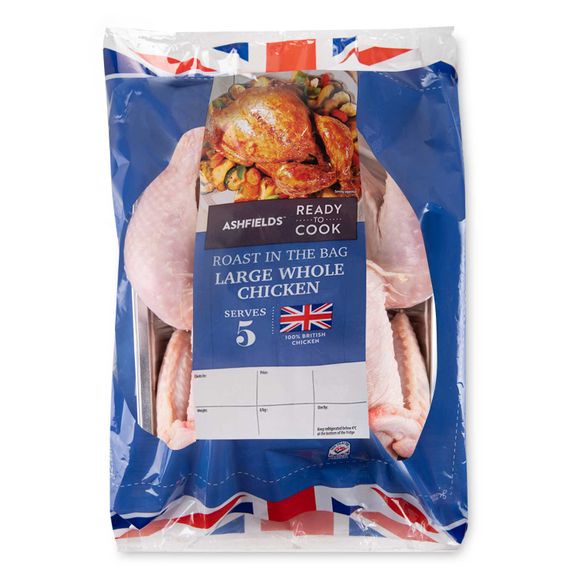 Ashfields British Roast In The Bag Large Whole Chicken 1.65kg