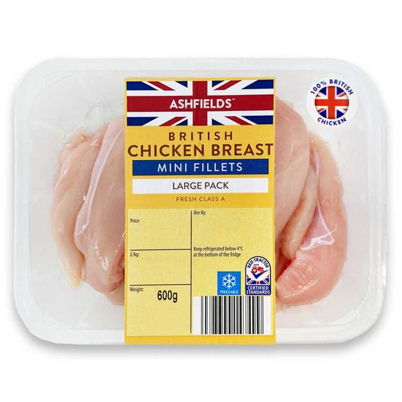 Ashfields 100% British Chicken Breast Mini Fillets 600g