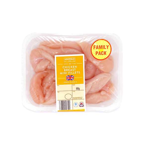 Ashfield Farm 100% British Chicken Mini Fillets Fresh Class A 600g