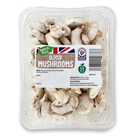 Nature's Pick British Sliced Mushrooms 250g