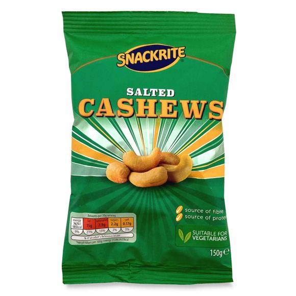 Snackrite Salted Cashews 150g