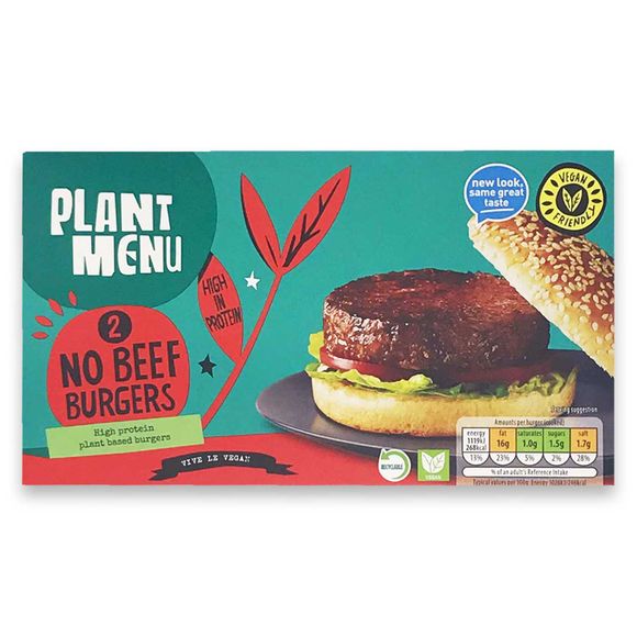 Plant Menu 2 No Beef Burgers 227g