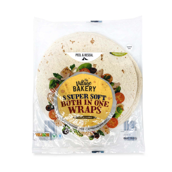 Village Bakery Super Soft Both In One Wraps 8 Pack