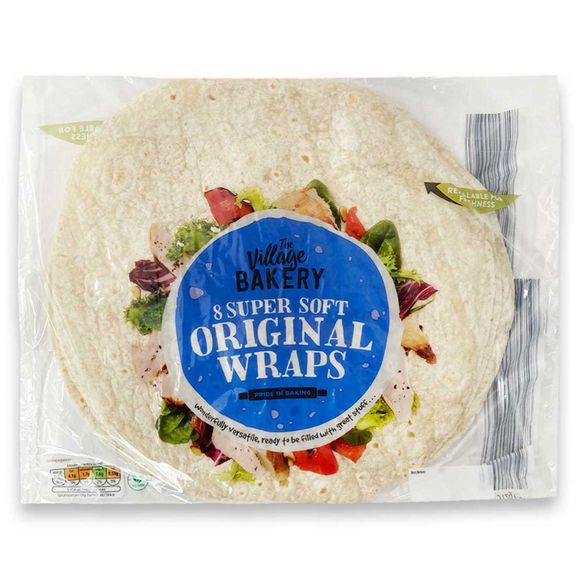 Village Bakery Super Soft Original Wraps 8 Pack