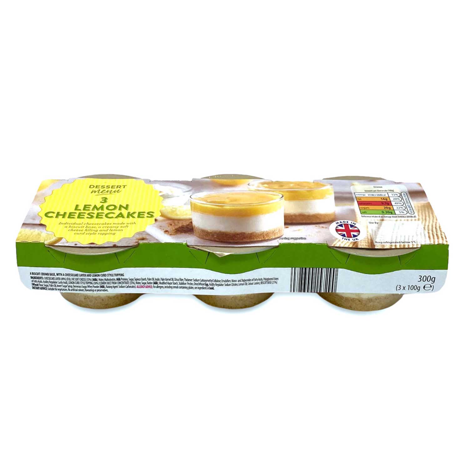 Dessert Menu Lemon Cheesecakes 3x100g