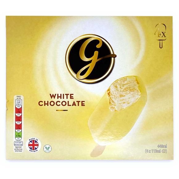 Gianni's White Chocolate Ice Creams 4x110ml