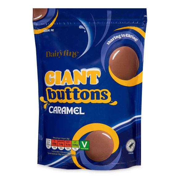 Dairyfine Giant Caramel Buttons 120g