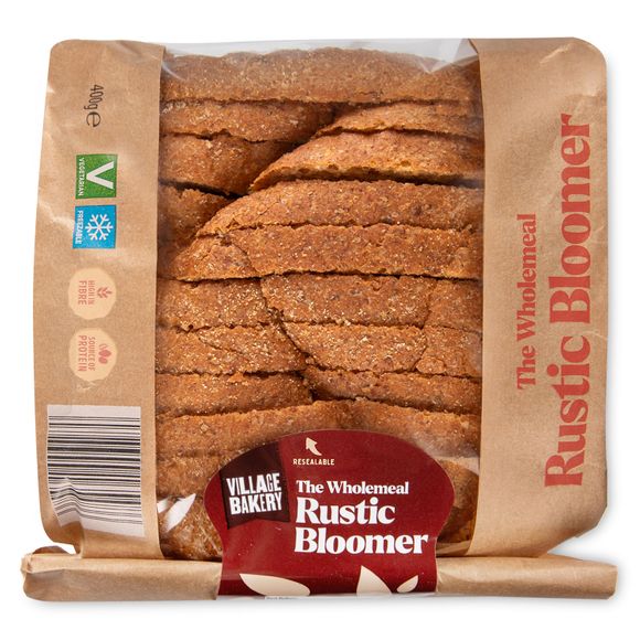 Village Bakery Wholemeal Rustic Bloomer Sliced Bread 400g