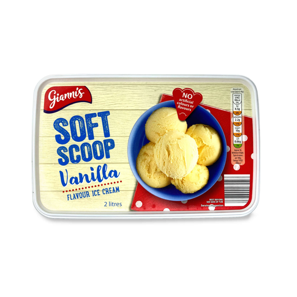 Gianni's Vanilla Soft Scoop Ice Cream 2 Litre