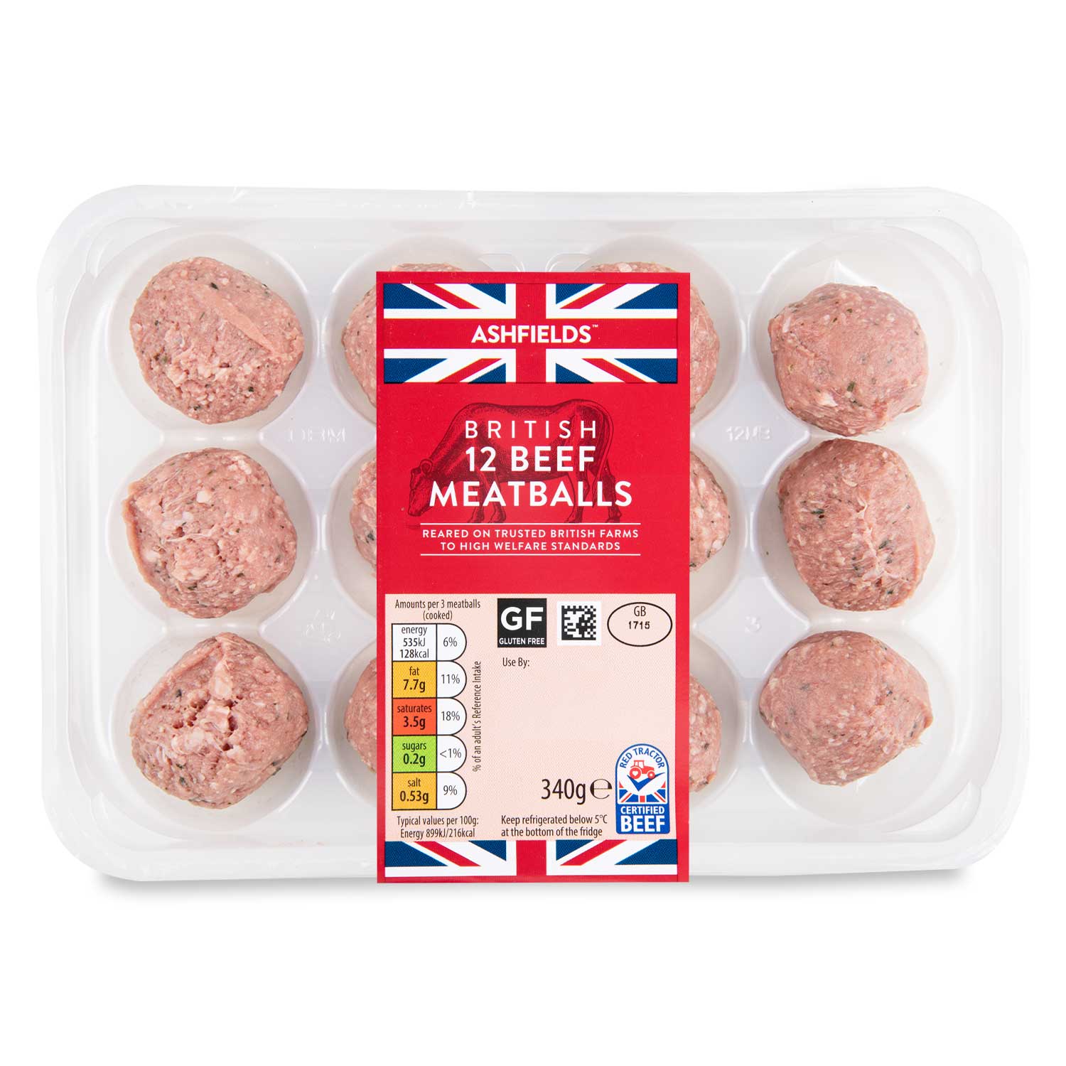 Ashfields Beef Meatballs 340g