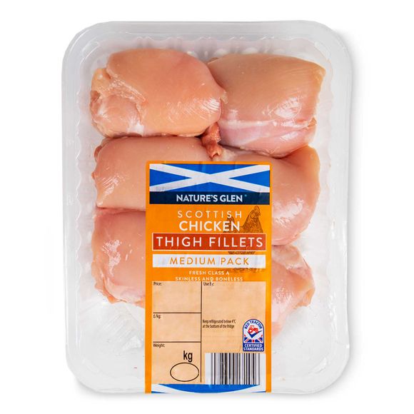 Nature's Glen Scottish Chicken Thigh Fillets Fresh Class A 600g