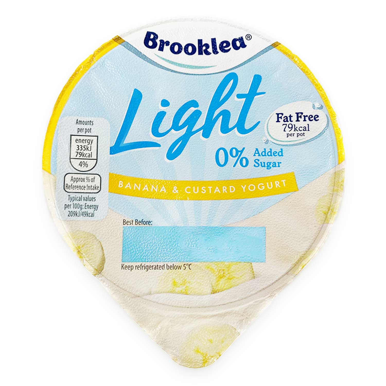 Brooklea Light Banana & Custard Yogurt 175g